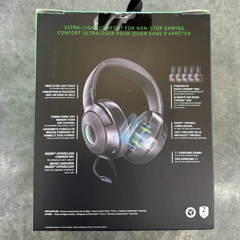 RAZER KRAKEN V3 PRO HYPERSENSE WIRELESS GAMING HEADSET FOR PC / black